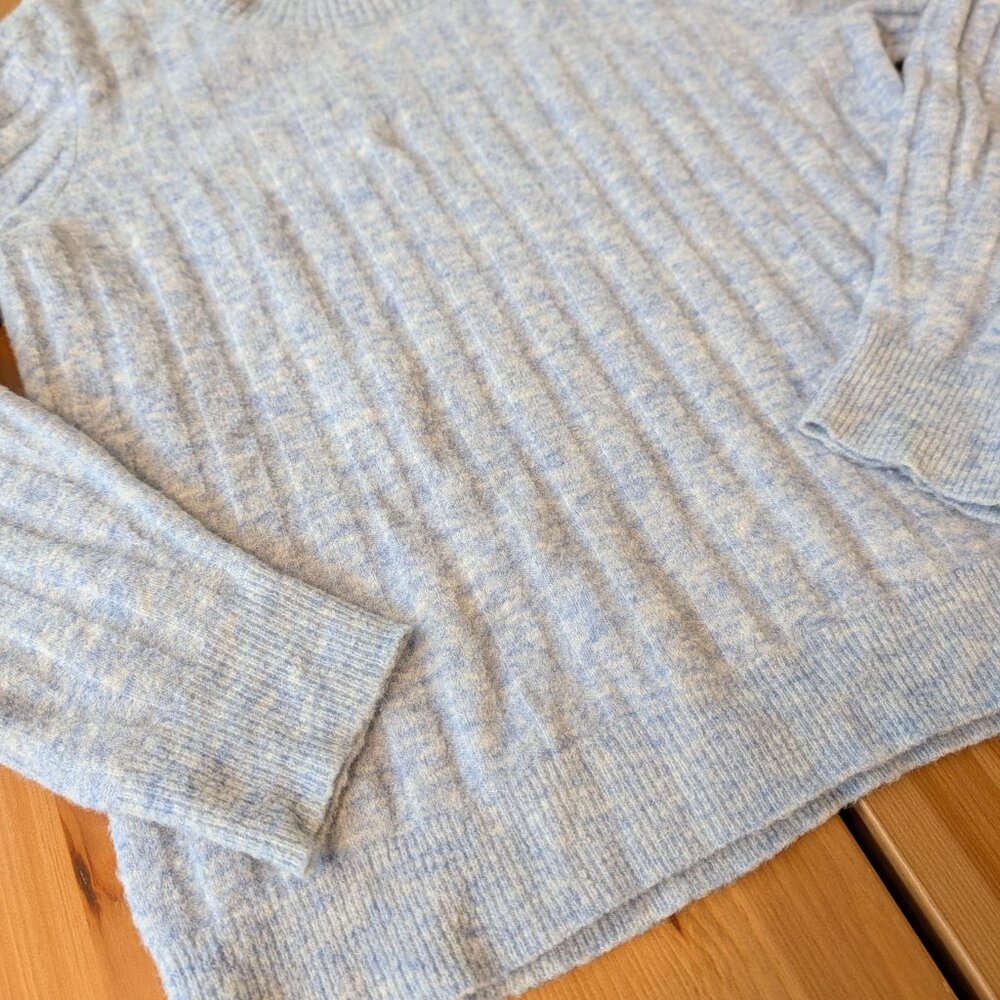 Banana Republic Wool & Alpaca Blend Crew Neck Sweater Blue L - Picture 5 of 9